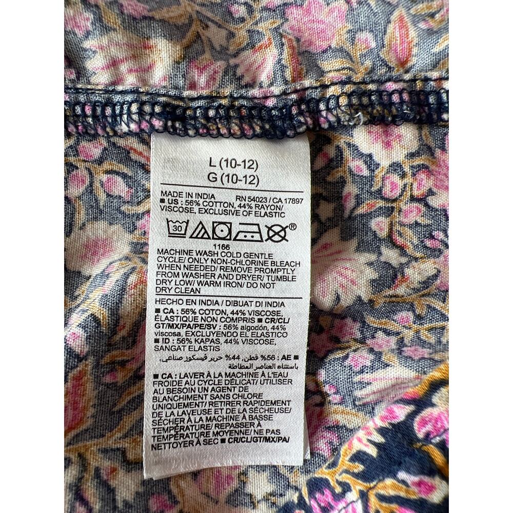 Old Navy Ditsy Floral Smocked High Neck Tiered Mini Sundress Large - Picture 4 of 4